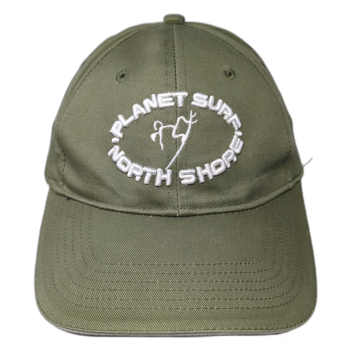 Planet Surf Baseball Cap Green One Size North Shore Hawaii Cotton Stretch Hat