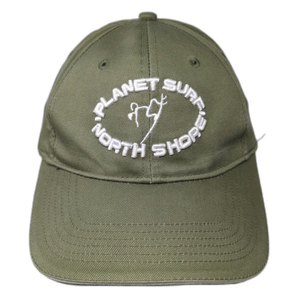 Planet Surf Baseball Cap Green One Size North Shore Hawaii Cotton Stretch Hat