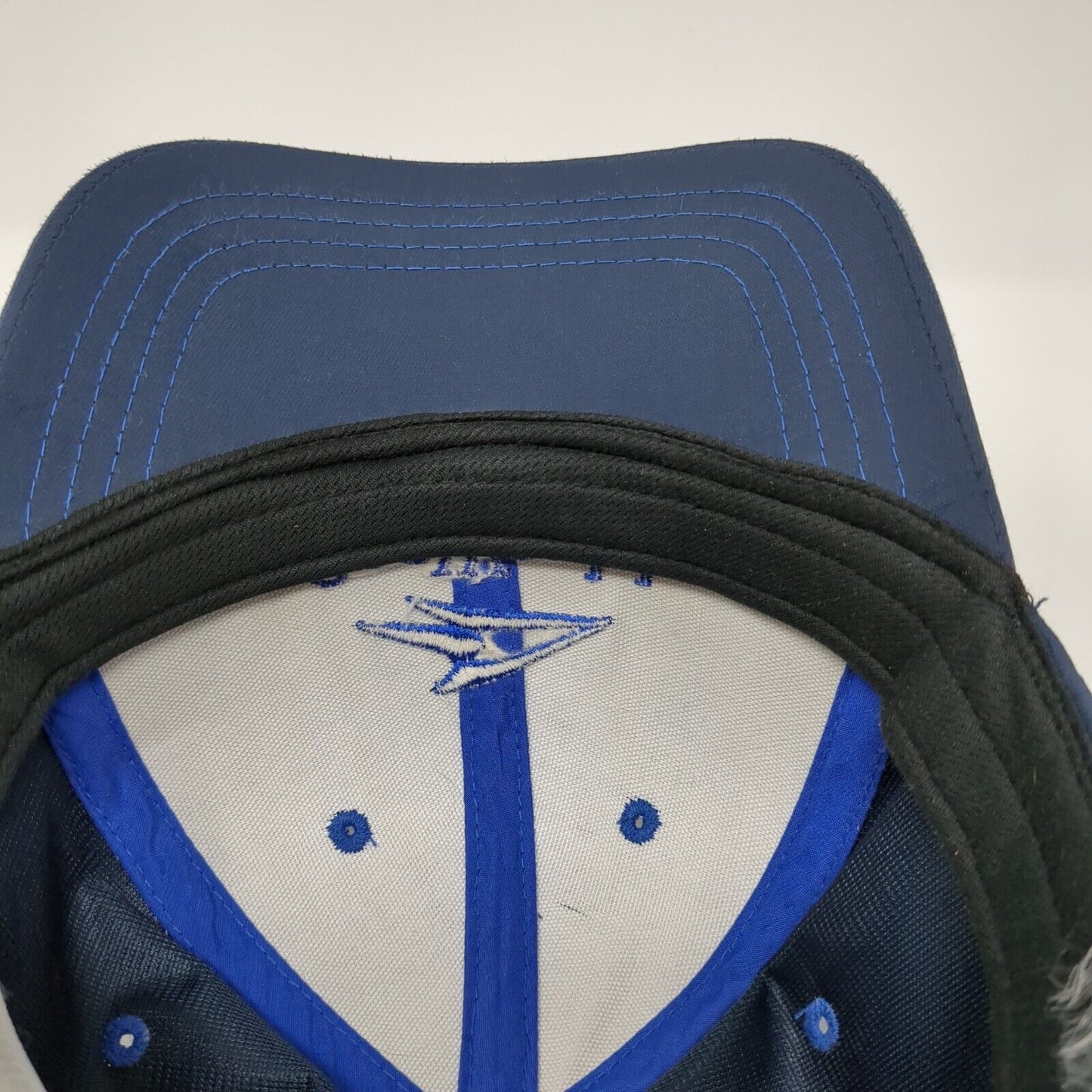 SeaWorld Strapback Hat Blue One Size Adjustable Embroidered Vented Holes 6 Panel