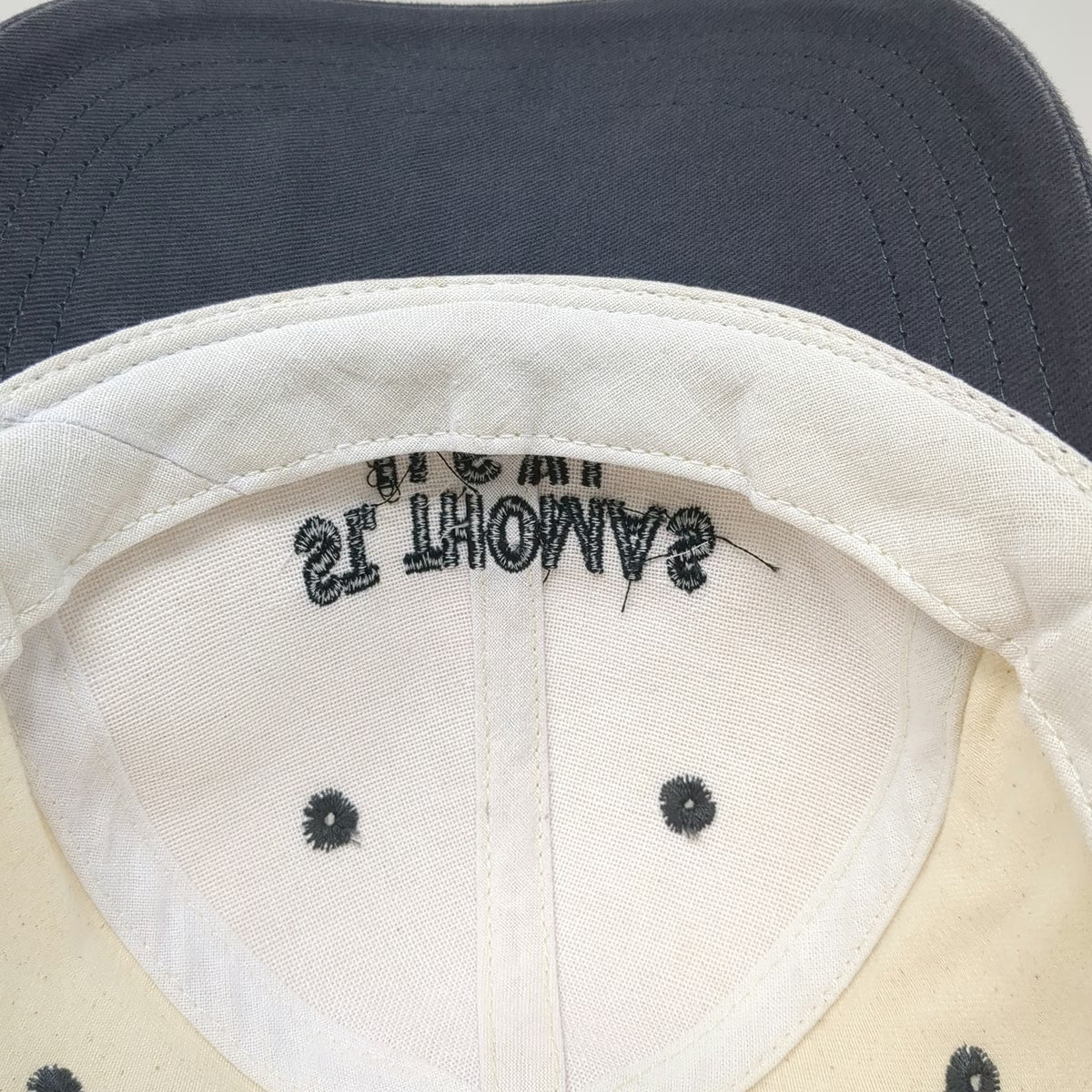 Del Sol Baseball Cap Beige Blue One Size St. Thomas USVI Souvenir Strapback Hat