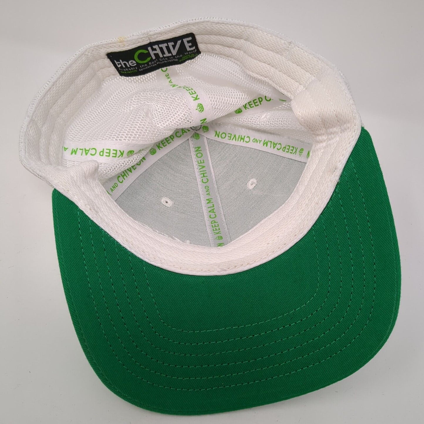 KCCO Fitted Trucker Hat Green One Size Embroidered Mesh Back The Chive
