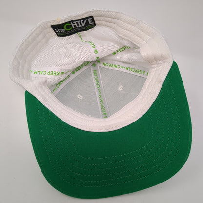 KCCO Fitted Trucker Hat Green One Size Embroidered Mesh Back The Chive