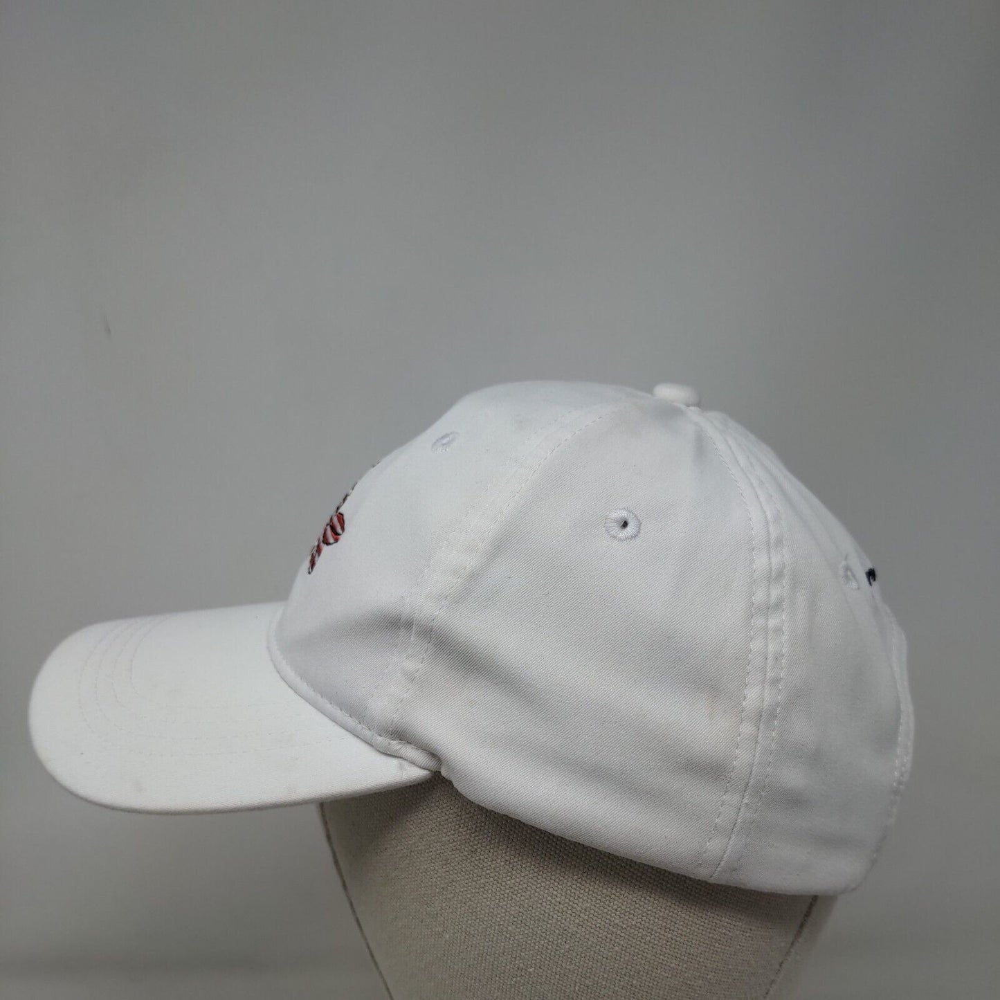 Patriotic Flower Slideback Hat White One Size Embroidered 6 Panel Tommy Bahama