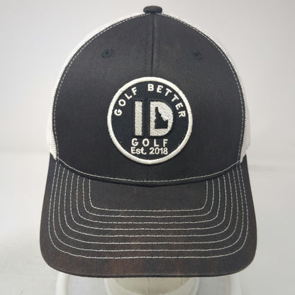 Richardson Trucker Hat Black White One Size Golf Better ID Idaho Mesh Patch