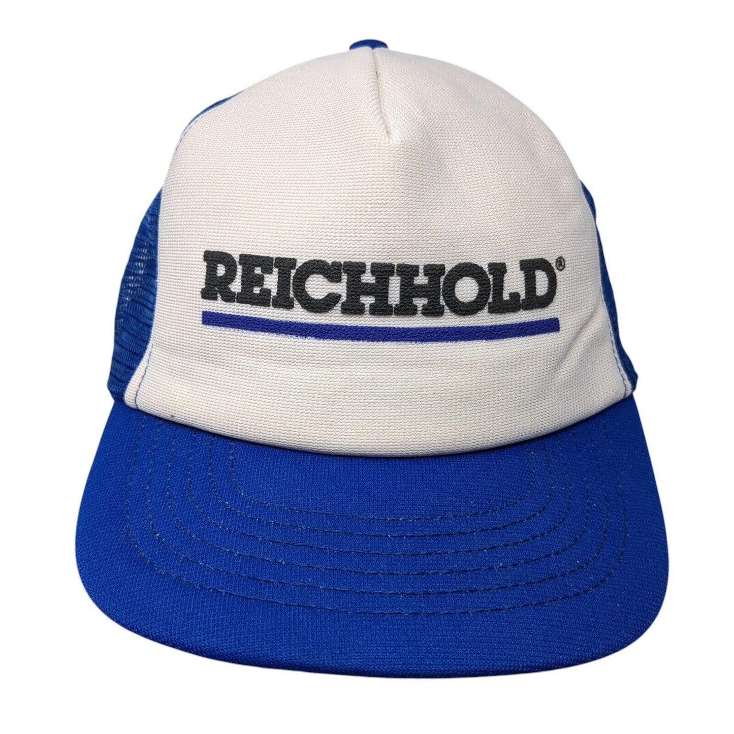 Reichhold Snapback Mesh Back Trucker Hat Blue One Size Colorblock