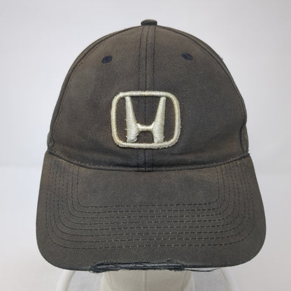 Honda Logo Slideback Hat Black One Size Adjustable Solid Embroidered