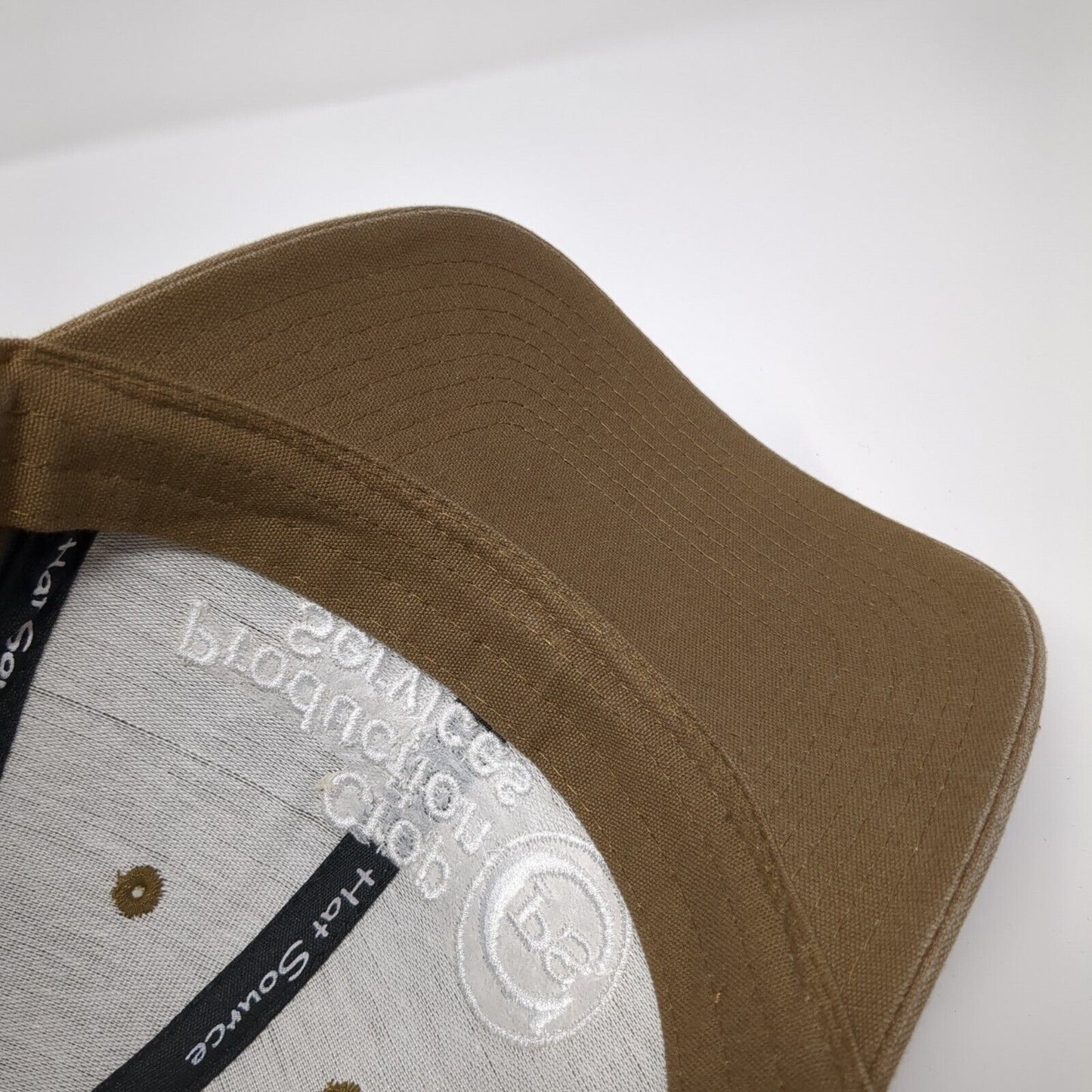 Crop Production Services Strapback Hat Brown One Size Embroidered