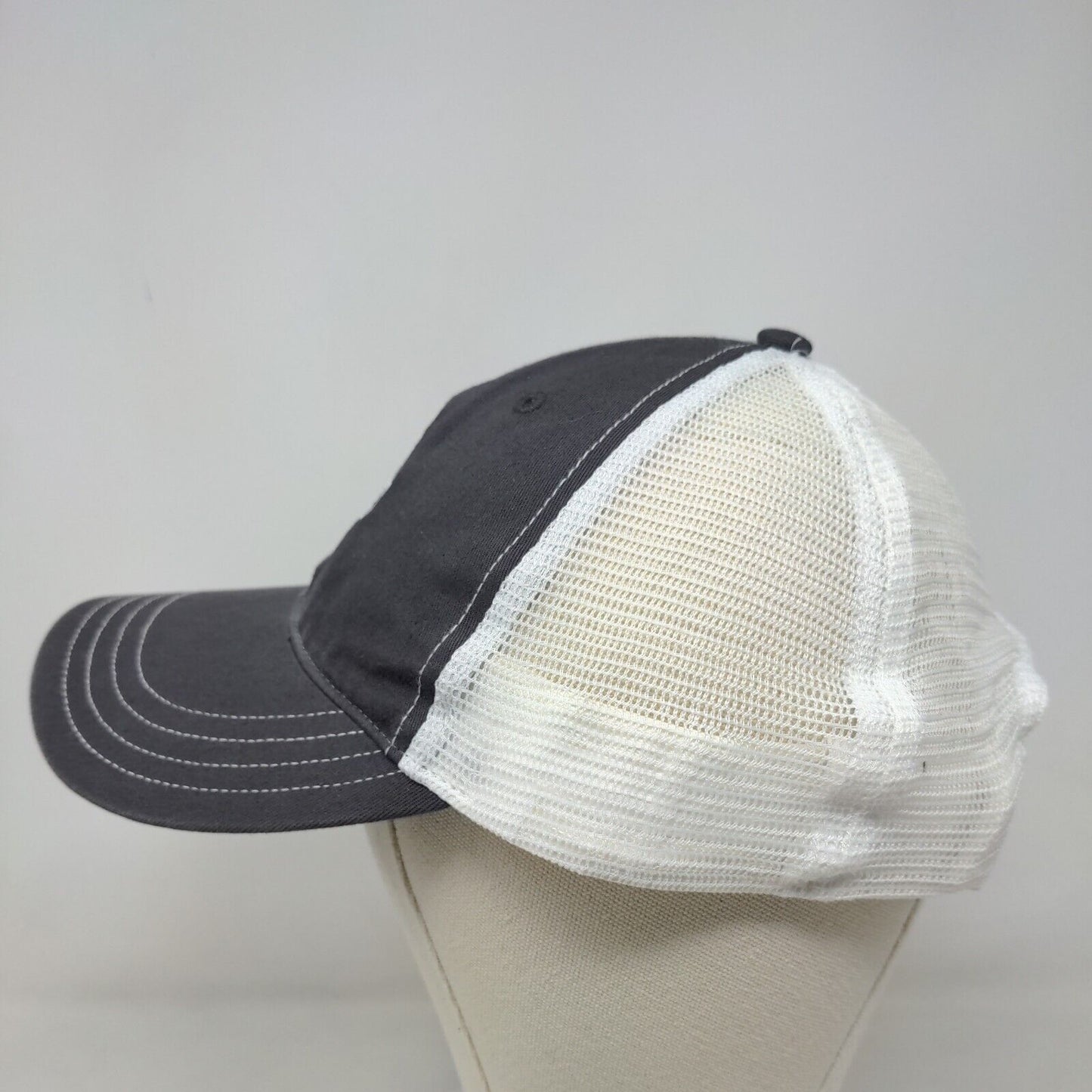 Unbranded Men's Snapback Mesh Back Hat Gray White Embroidered Christian Knights