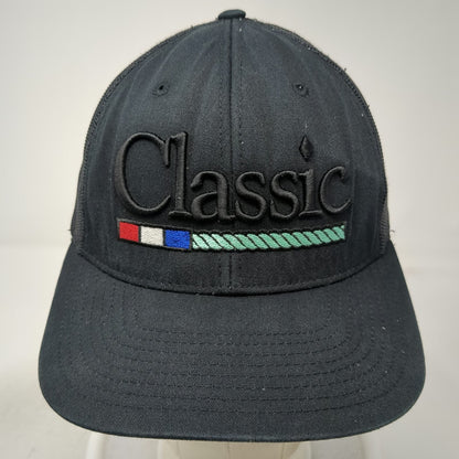 Richardson Trucker Hat Black One Size Classic Logo Mesh Back Snapback Cap