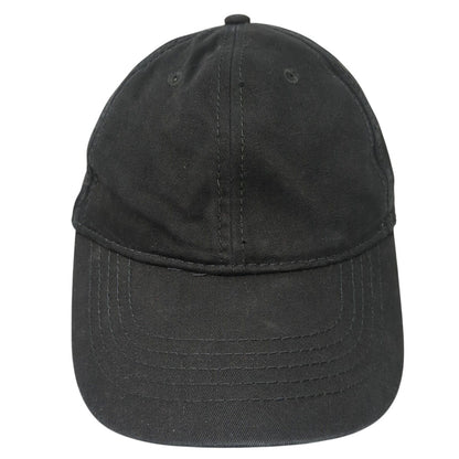 Unbranded Slideback Hat Black Soot 6 Panel Vent Holes Blank Outdoor