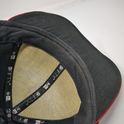 New Era Philadelphia 76ers Snapback Hat Black Red One Size 9FIFTY NBA Hardwood