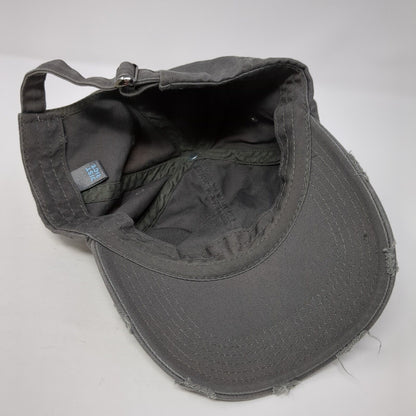 District Slideback Hat Gray One Size Solid Adjustable Blank Distressed