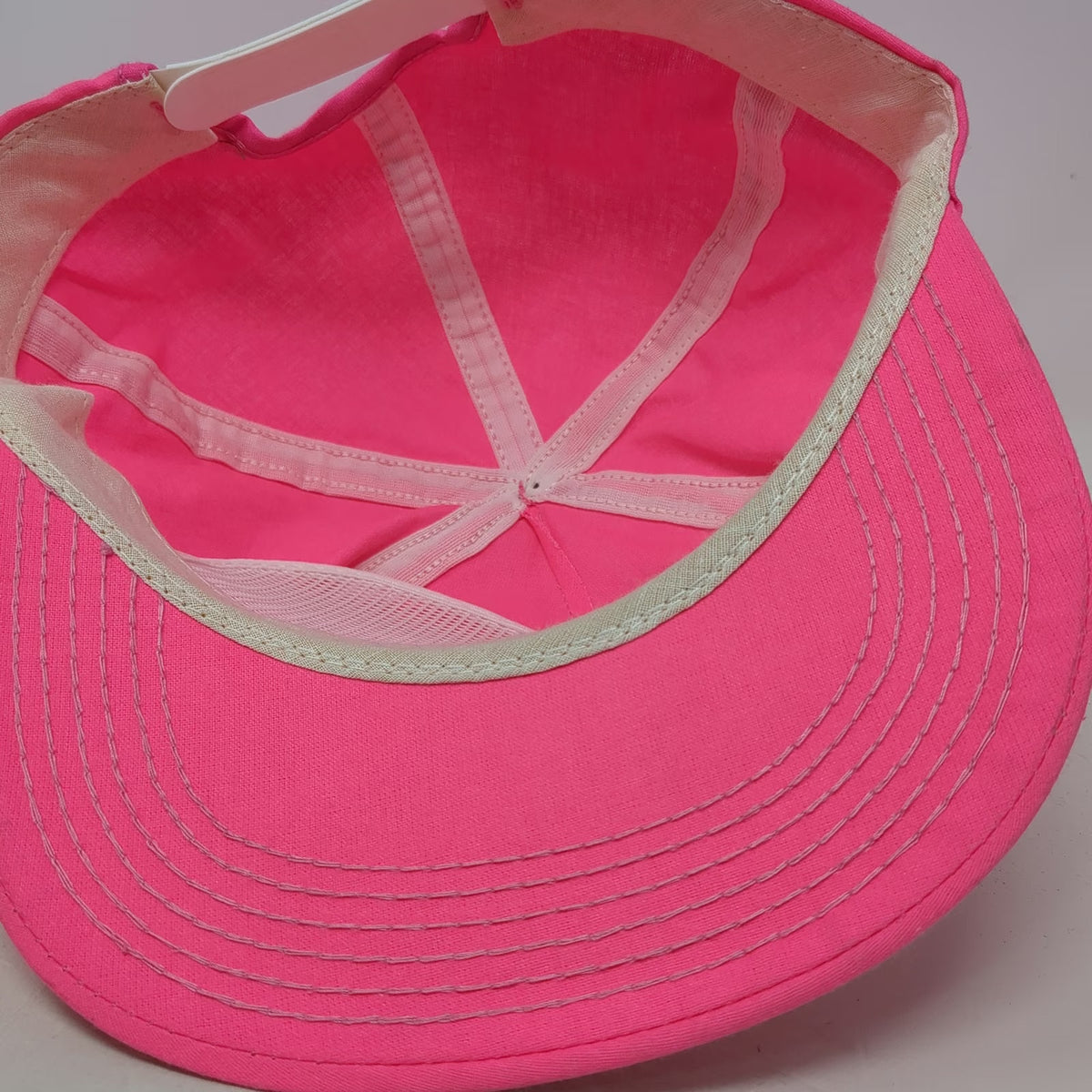 Deflecta-Shield 5 Panel Pink One Size Snapback Hat Printed Logo Mesh Support