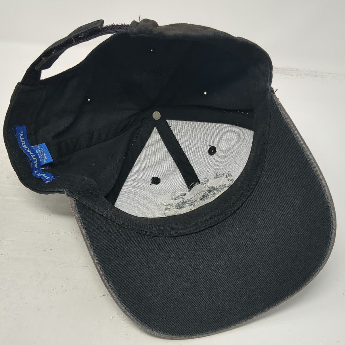 Port Authority Baseball Cap Black One Size Reclaimed Lumber Products Hat Cotton