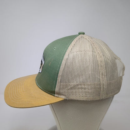 Outdoor Cap Chincoteague Island Crab Trucker Hat One Size Green Yellow Snapback