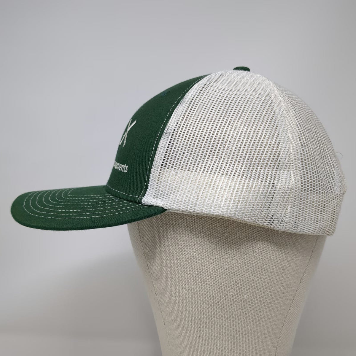 Richardson Trucker Hat Green One Size Snapback Spur X Ranch Improvements Mesh