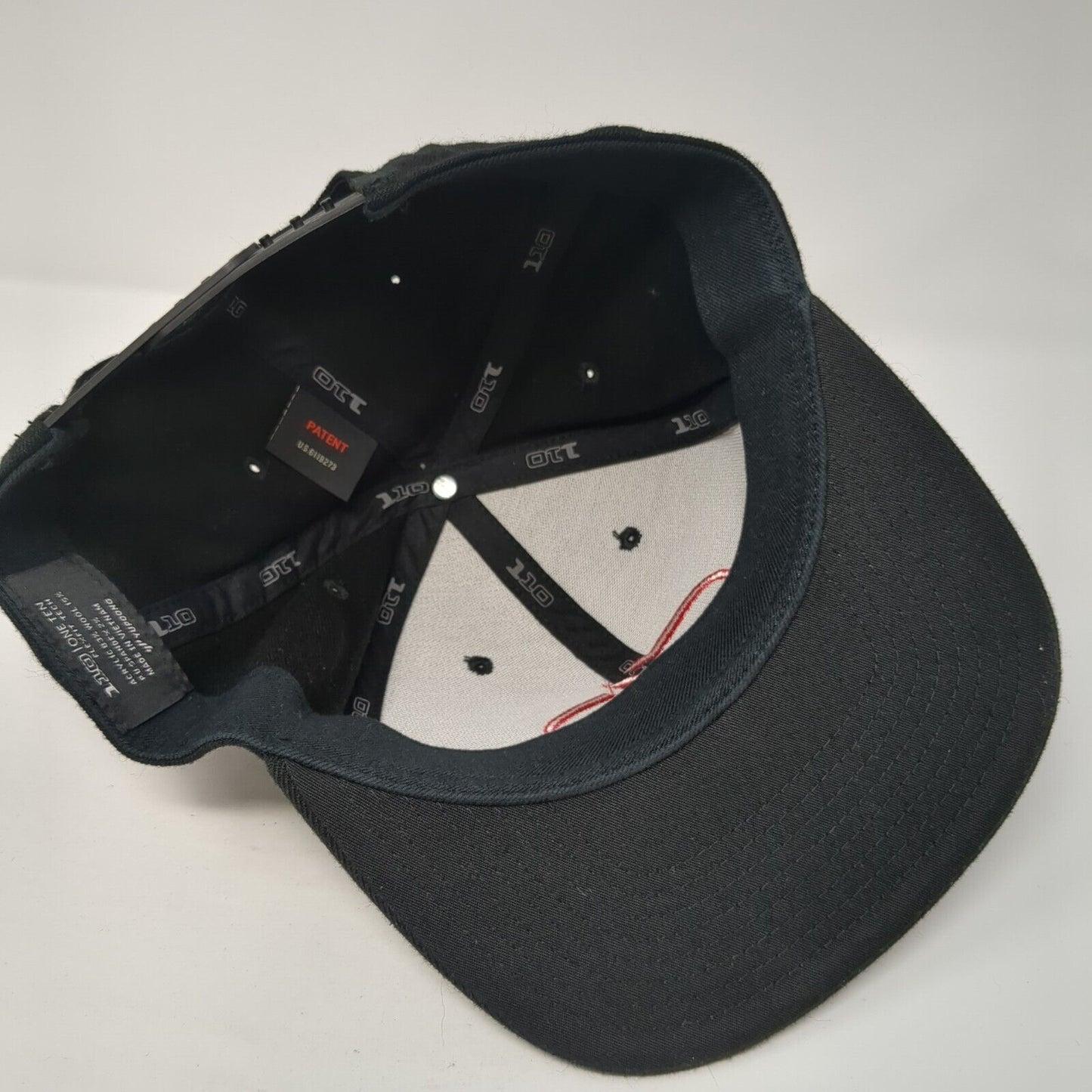 Yupoong Snapback Hat Black One Size Embroidered Logo 110 Flexfit Tech