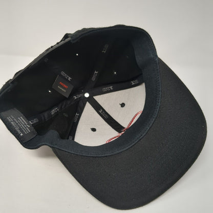 Yupoong Snapback Hat Black One Size Embroidered Logo 110 Flexfit Tech