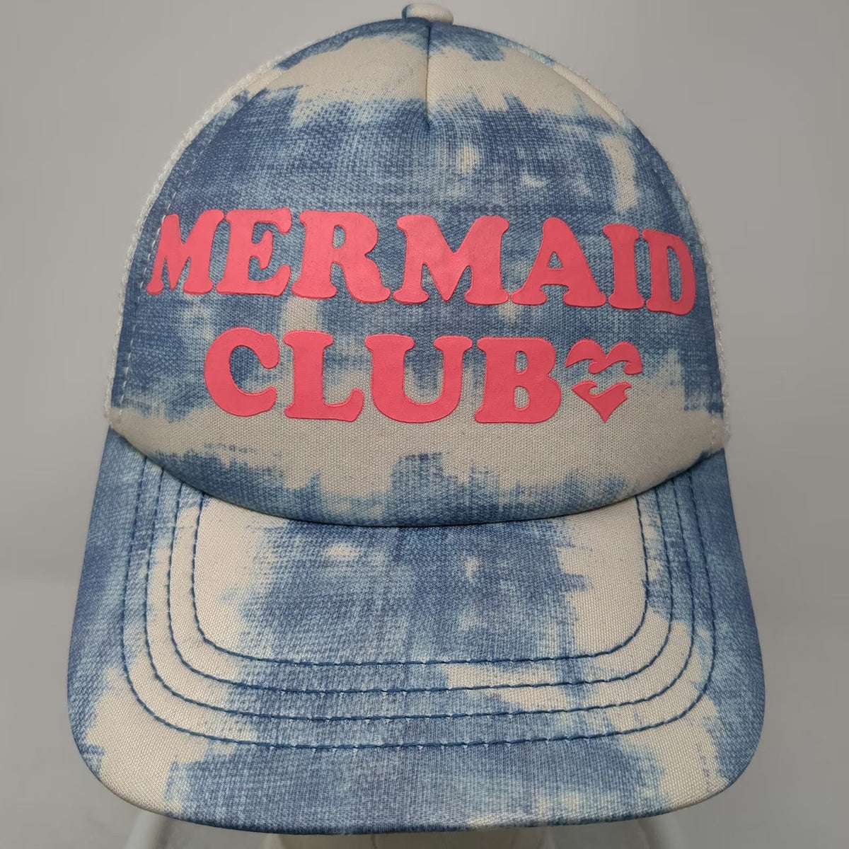 Billabong Trucker Hat Blue One Size Mermaid Club Mesh Back Snapback Tie Dye Foam