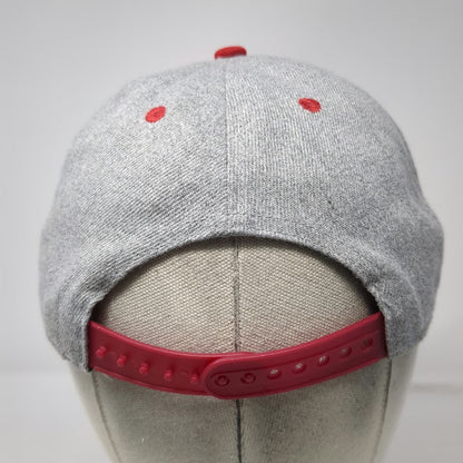 Ultra Game Chicago Bulls NBA 5 Panel Hat Gray Red One Size Flat Brim Snapback