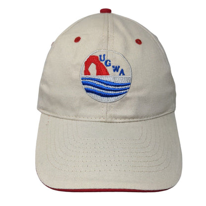 UGWA Strapback Hat Tan OSFA Embroidered Adjustable 6 Panel Hit Wear