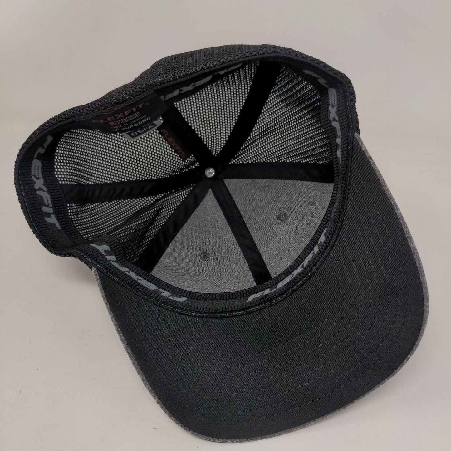 Yupoong Flexfit Fitted Mesh Back Trucker Hat Gray OSFA Colorblock