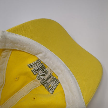 Destin 1984 Strapback Hat Yellow One Size Solid Adjustable Lucky 7 USA