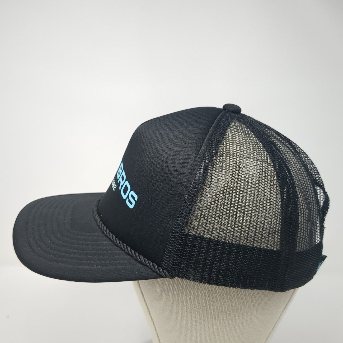 Dutch Bros Estd 1992 Trucker Hat Black One Size Adjustable Mesh Back Rope