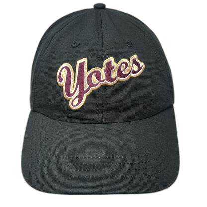 College of Idaho Yotes NCAA Cap Black Purple Gold One Size Hat Adjustable Script