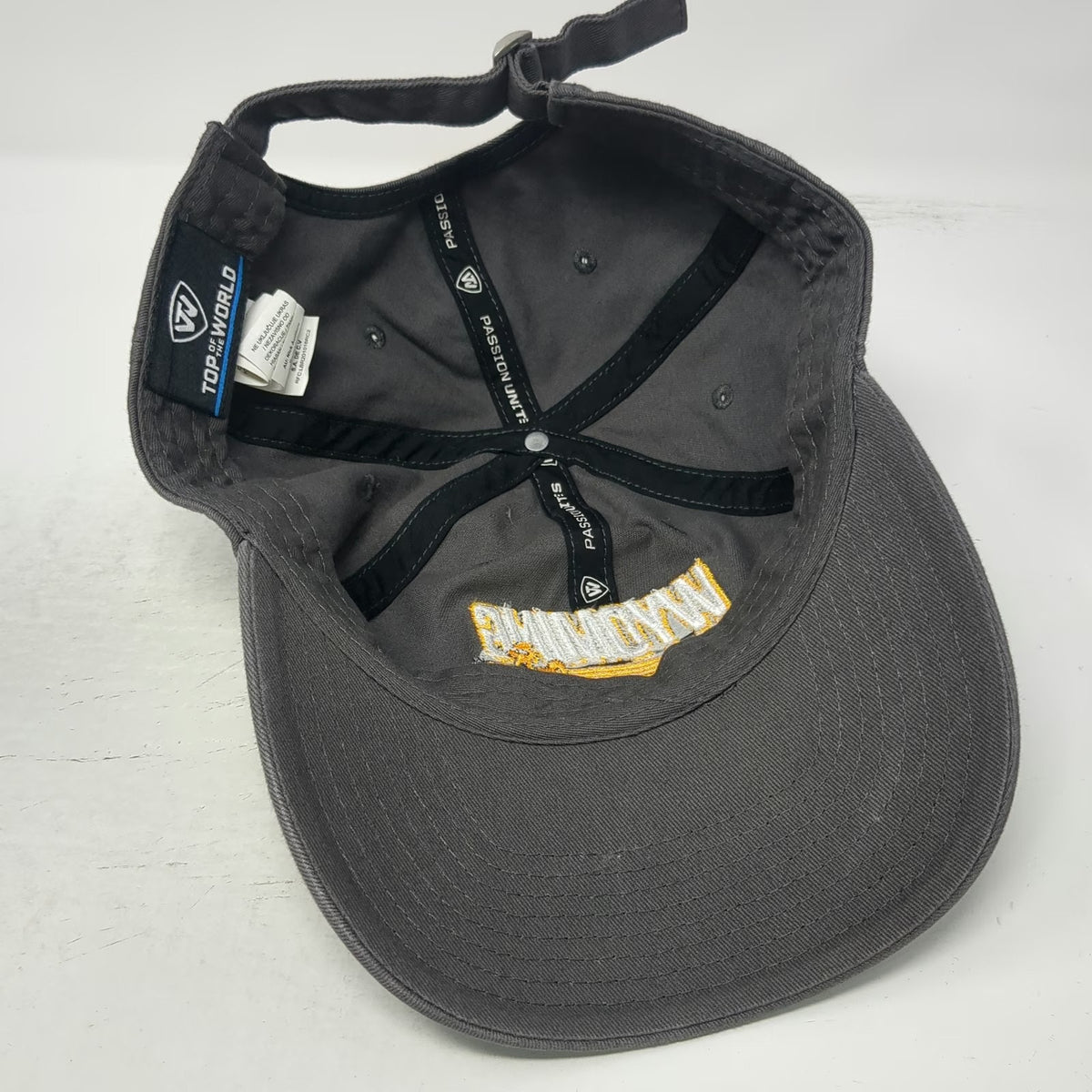 Top of the World Wyoming Cowboys NCAA Gray Gold White One Size Cap Adjustable