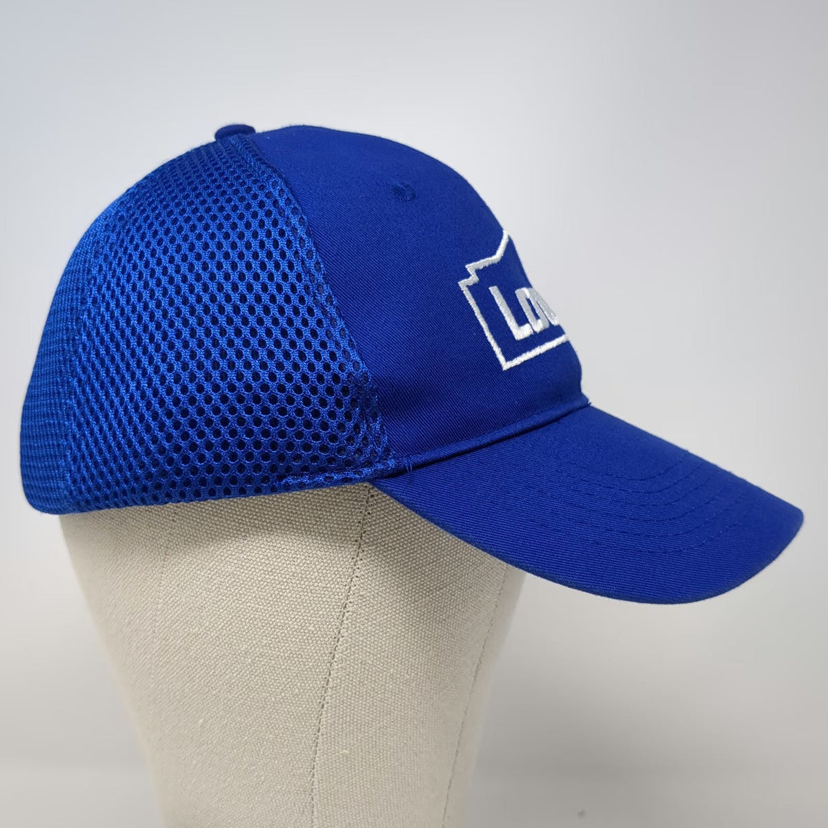 Lowe's Baseball Cap Blue White One Size Mesh Back Strapback Embroidered Logo Hat
