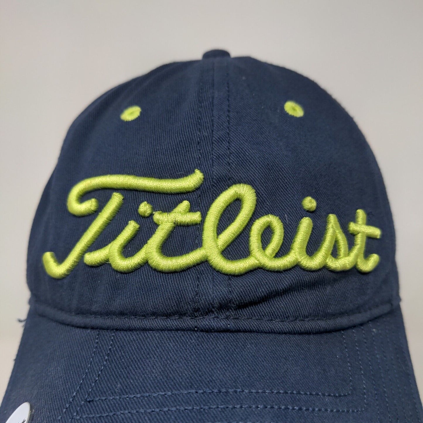 Titleist by New Era Men's Slideback Hat Blue Green Embroidered Big Logo Cotton