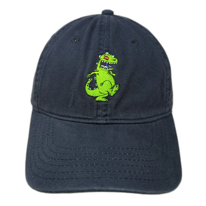 Nickelodeon Baseball Cap Blue One Size Reptar Rugrats Dinosaur Embroidered Hat