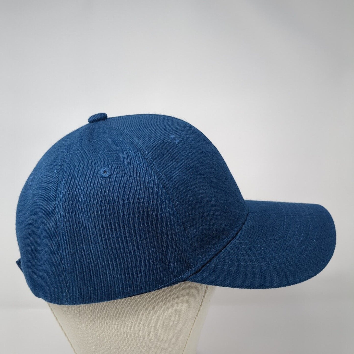 American Flag Strapback Hat Blue One Size Adjustable Embroidered Patriotic