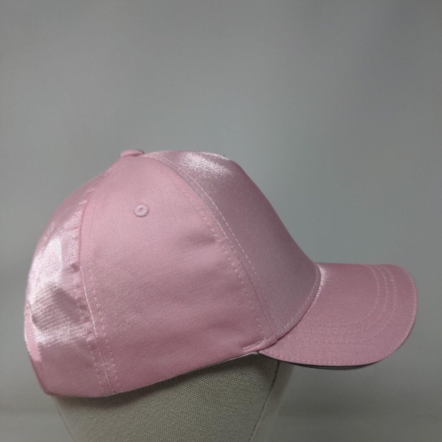 Unbranded Snapback Hat Pink One Size Satin Adjustable 5 Panel Blank