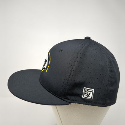 Golden Eagle Soar Fitted Hat Black Medium Embroidered 6 Panel The Game