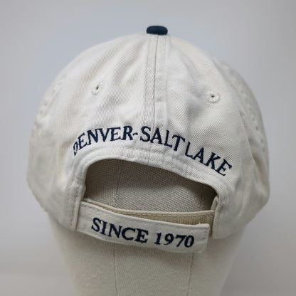 Baseball Cap Beige One Size H&S Denver Salt Lake Since 1970 Strapback Trim Hat