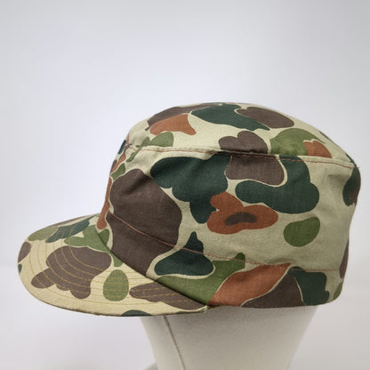 Army Cap Green Camo Vintage Duck Hunter Pattern Hat Flat Top Fitted Hunting