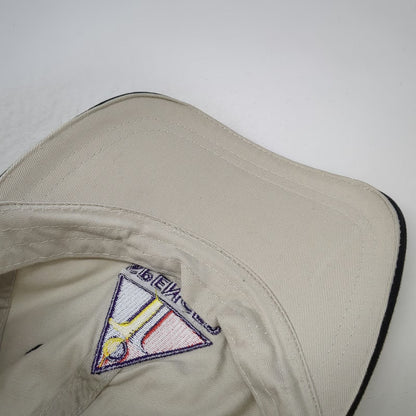 Spencer Baseball Cap Beige One Size Curved Brim Embroidered Logo Slideback Hat