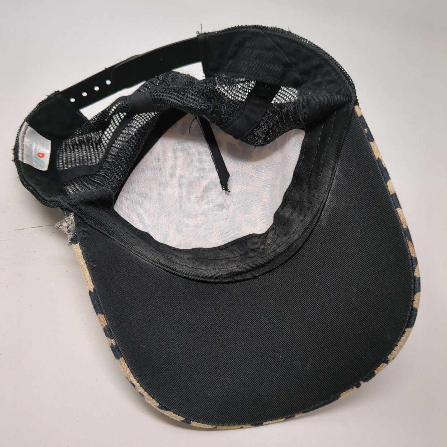 Leopard Snapback Mesh Back Trucker Hat Multi One Size Animal Print HG