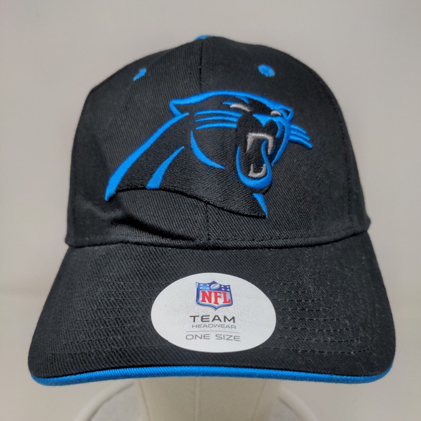 NFL Men's Snapback Hat Black OSFA Embroidered Carolina Panthers Logo W/Tags