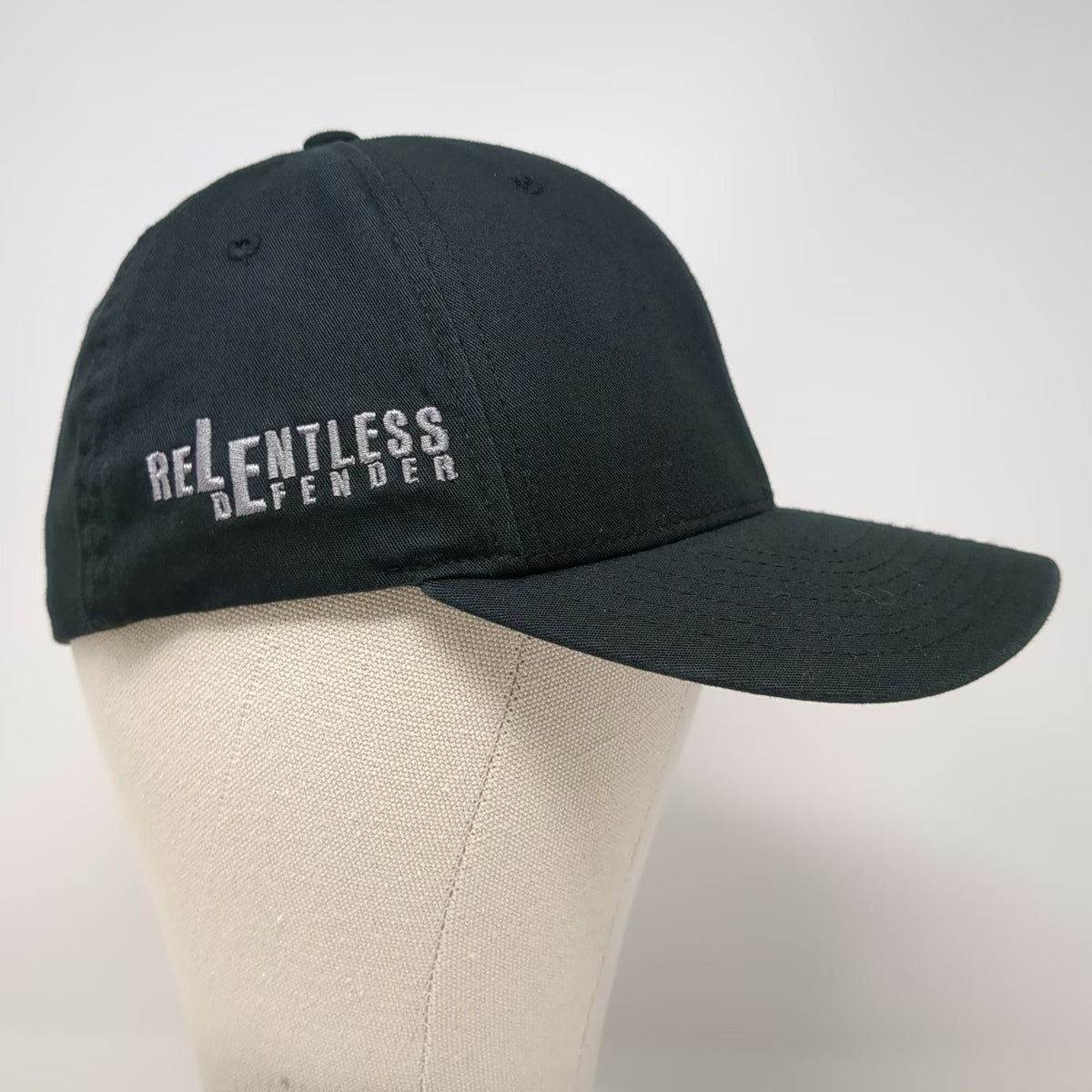 Relentless Defender Baseball Cap Black M Thin Blue Line Flexfit Hat 567 Police