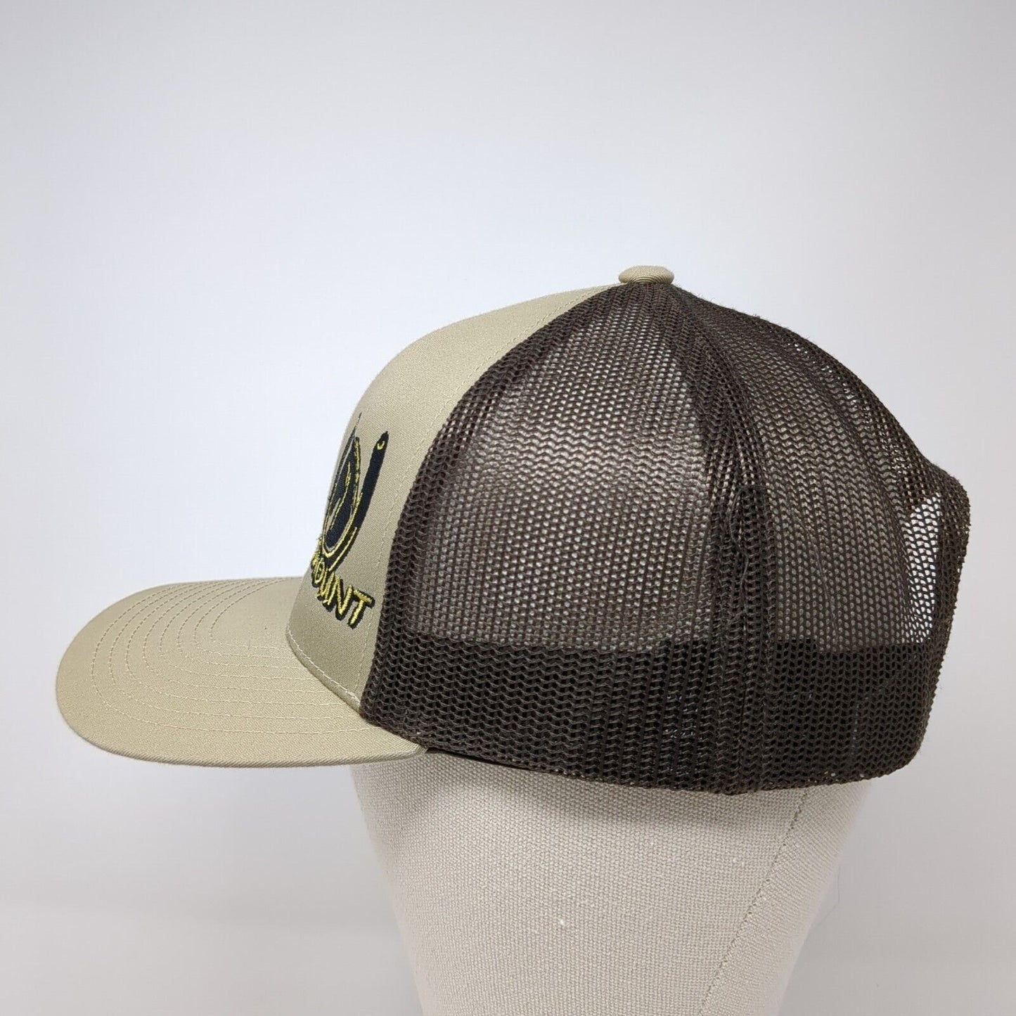 Remount Snapback Trucker Hat Brown OS Adjustable Mesh Back Pacific Headwear