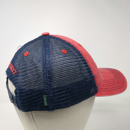 Legacy Trucker Hat Red Blue One Size Nantucket Island Map Snapback Mesh