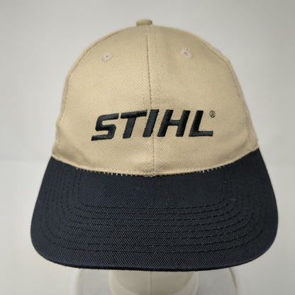 Stihl Strapback Hat Tan One Size Adjustable Colorblock Embroidered