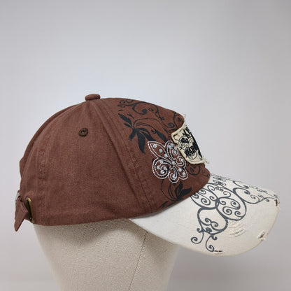 Explus W247 Slideback Hat Brown One Size Adjustable Embroidered Rhinestone