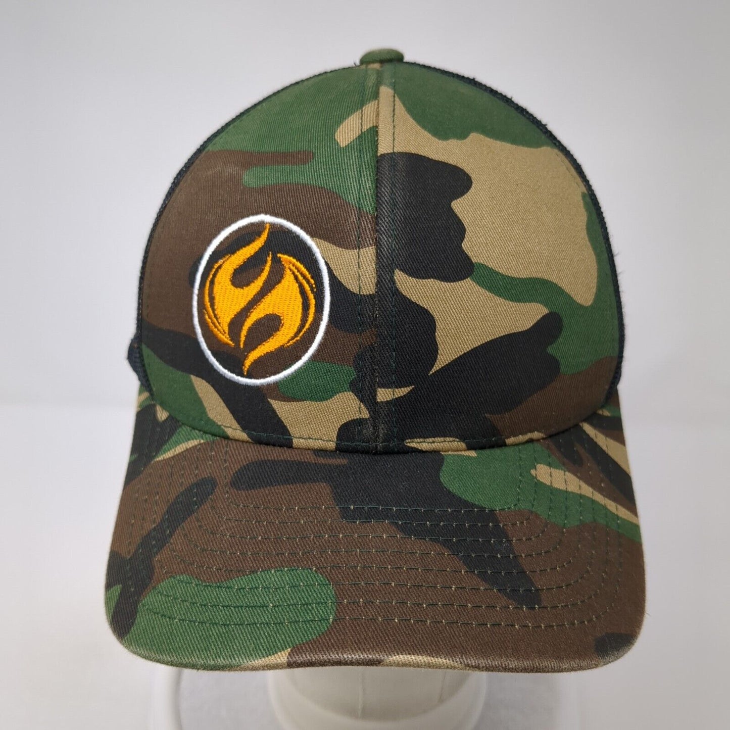 CrossFit Fireside Snapback Trucker Hat Camo One Size Pacific Headwear