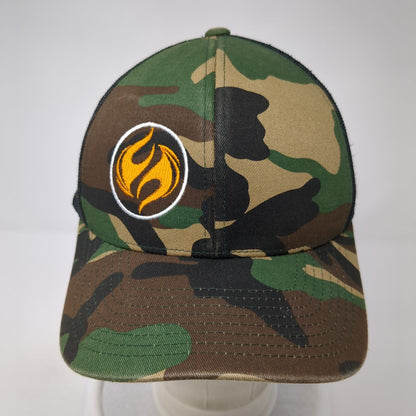CrossFit Fireside Snapback Trucker Hat Camo One Size Pacific Headwear