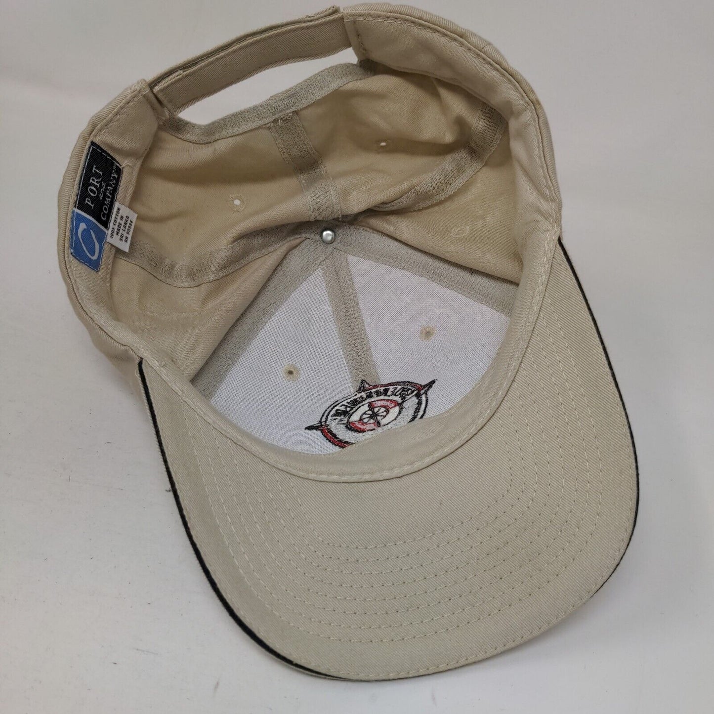 Stoeppelwerth & Associates Strapback Hat Tan Adjustable Embroidered Compass Logo