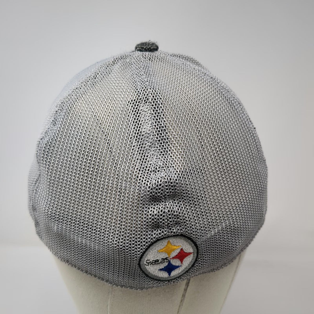 New Era NFL Pittsburgh Steelers Gray L Cap 39THIRTY Mesh Stretch Fit Logo Hat